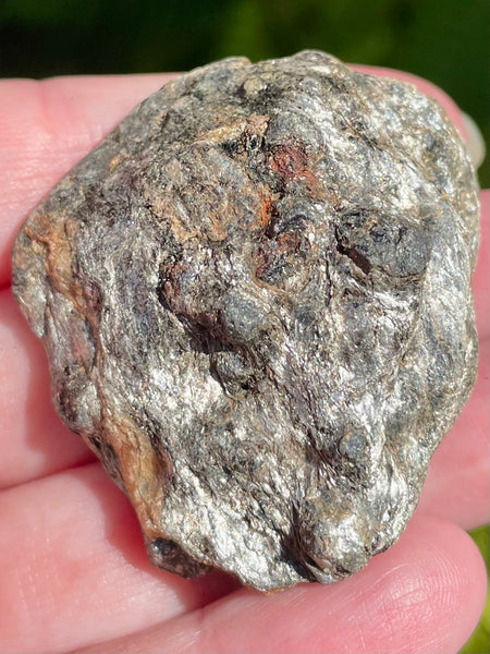 Beautiful Garnet with Mica Schist Palm Stone - Morganna’s Treasures