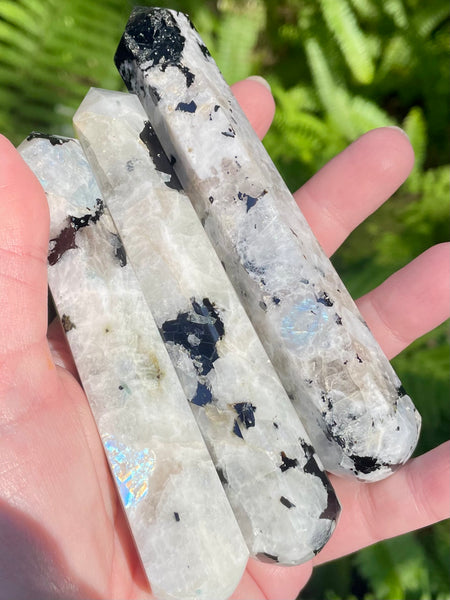 Rainbow Moonstone Crystal Massage Wand - Morganna’s Treasures