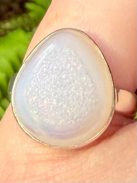 Angel Aura Quartz Druzy Ring Size 7 - Morganna’s Treasures