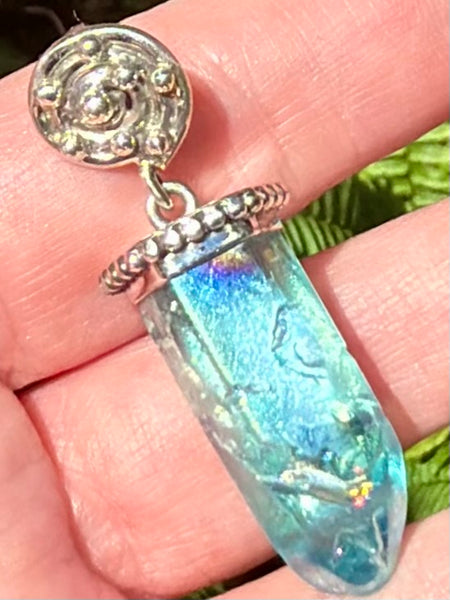 Aqua Aura Quartz Pendant
