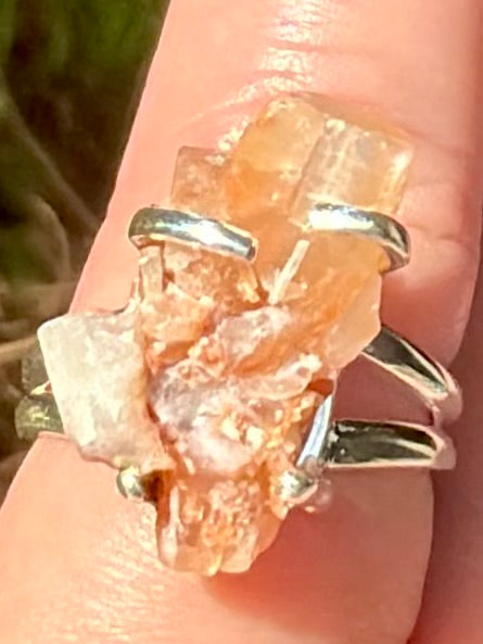 Heulandite Cluster Ring Size 6
