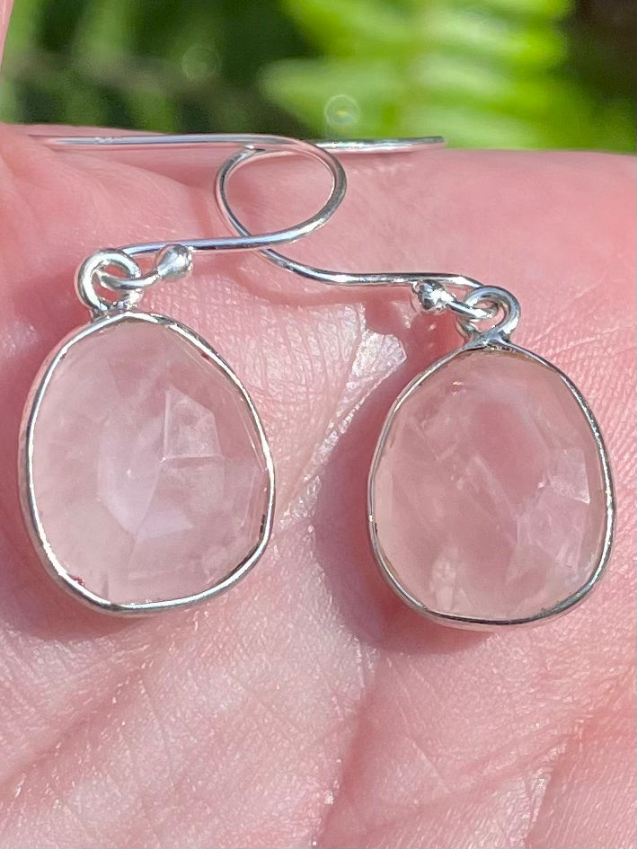 Faceted Rose Quartz Earrings - Morganna’s Treasures 