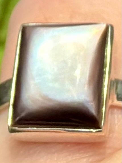 Black Mother of Pearl Ring Size 7
