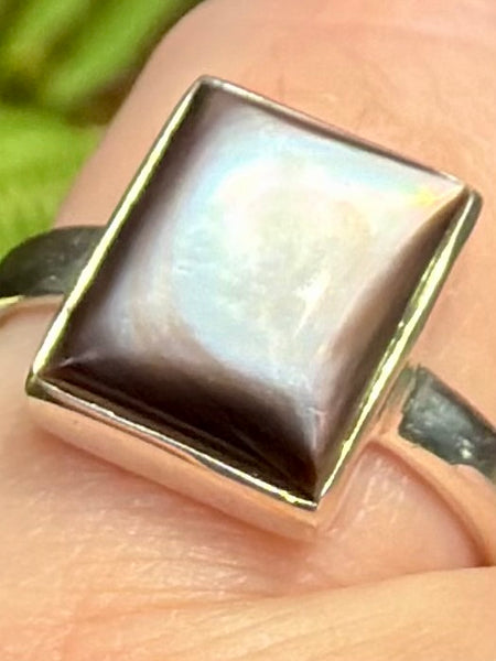 Black Mother of Pearl Ring Size 7