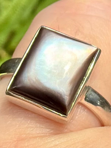 Black Mother of Pearl Ring Size 7