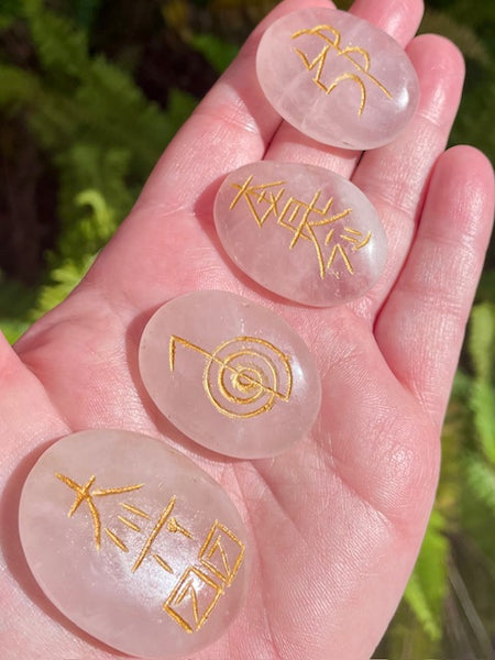 Rose Quartz Reiki Set (Set of 4) - Morganna’s Treasures