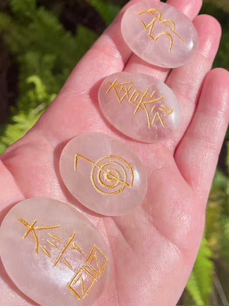 Rose Quartz Reiki Set (Set of 4) - Morganna’s Treasures
