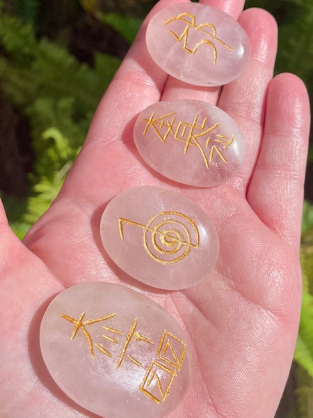 Rose Quartz Reiki Set (Set of 4) - Morganna’s Treasures