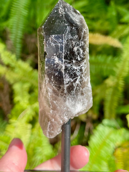 Smoky Quartz Point on Metal Base - Morganna’s Treasures
