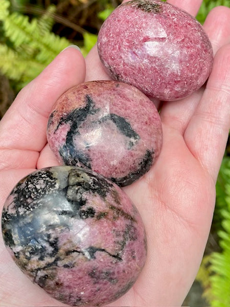 Rhodonite Palm Stones - Morganna’s Treasures
