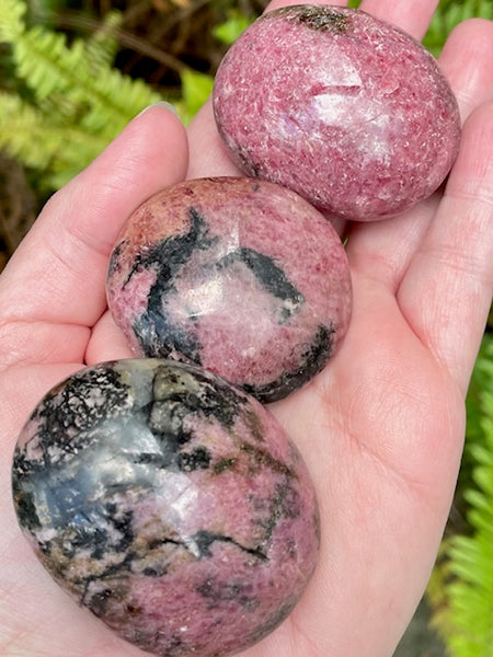 Rhodonite Palm Stones - Morganna’s Treasures