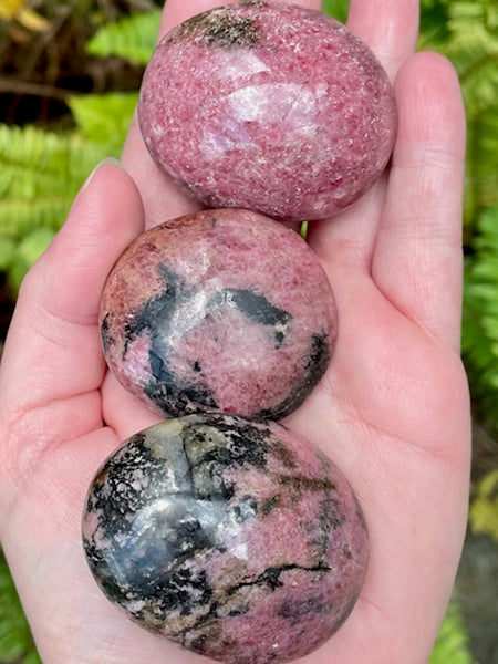 Rhodonite Palm Stones - Morganna’s Treasures