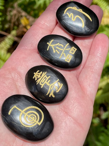 Black Obsidian Reiki Set (Set of 4) - Morganna’s Treasures