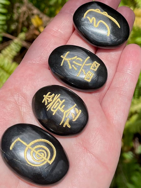 Black Obsidian Reiki Set (Set of 4) - Morganna’s Treasures