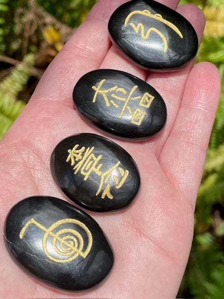 Black Obsidian Reiki Set (Set of 4) - Morganna’s Treasures