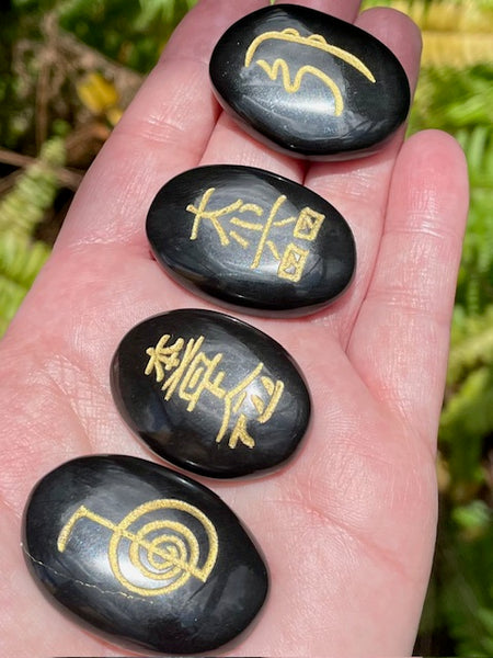 Black Obsidian Reiki Set (Set of 4) - Morganna’s Treasures