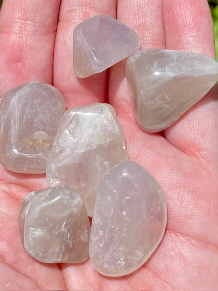 Rare Blue Rose Quartz Tumbled Stones - Morganna’s Treasures
