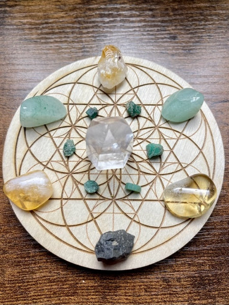 Seed of Life Crystal Grid Set for Manifesting Abundance - Morganna’s Treasures 