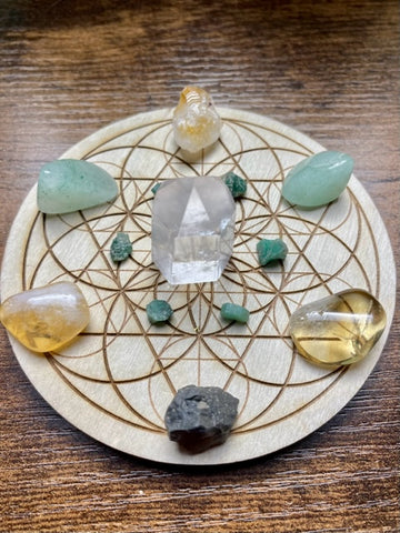 Seed of Life Crystal Grid Set for Manifesting Abundance - Morganna’s Treasures 