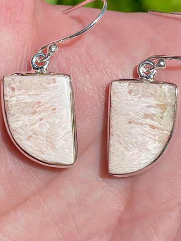 Orange Scolecite Earrings - Morganna’s Treasures