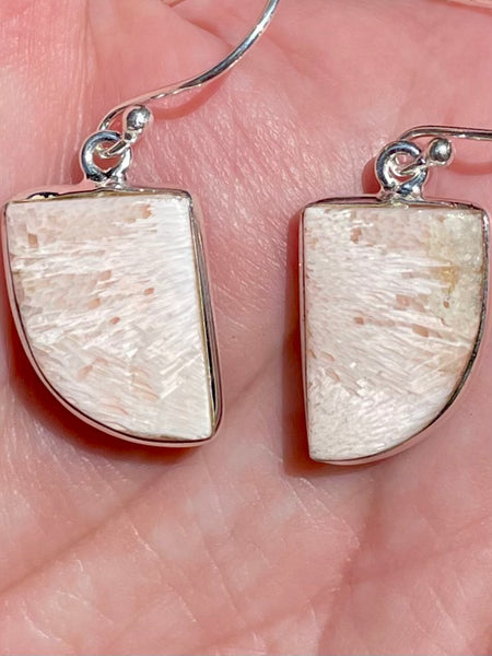 Orange Scolecite Earrings - Morganna’s Treasures