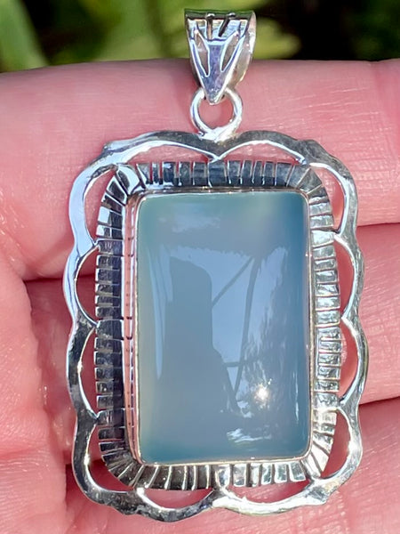 Blue Chalcedony Pendant - Morganna’s Treasures 