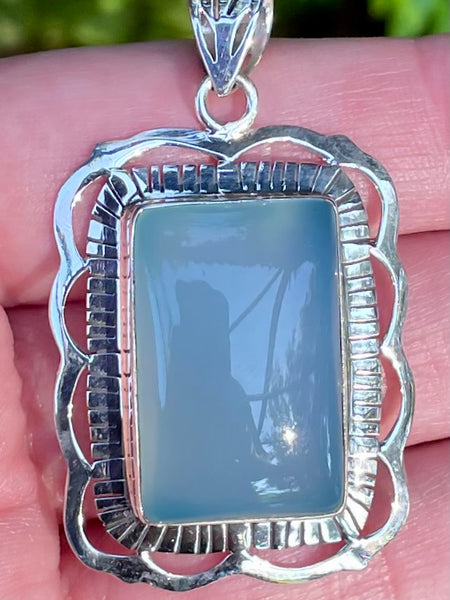 Blue Chalcedony Pendant - Morganna’s Treasures 