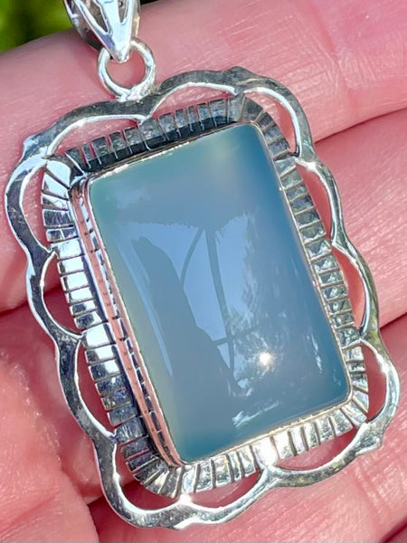 Blue Chalcedony Pendant - Morganna’s Treasures 