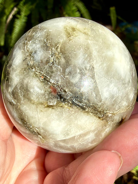 Green Tourmaline in Quartz Sphere - Morganna’s Treasures