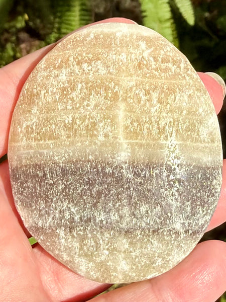 Large Rough Orange Calcite Palm Stone - Morganna’s Treasures