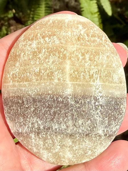 Large Rough Orange Calcite Palm Stone - Morganna’s Treasures