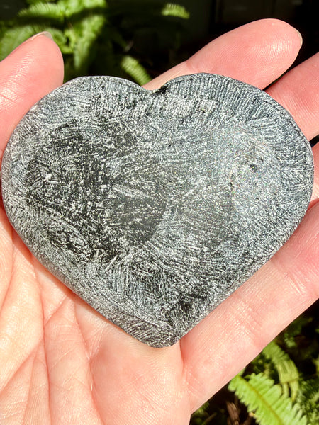 Rough Obsidian Heart Palm Stone - Morganna’s Treasures