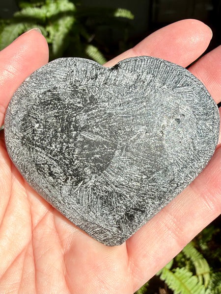 Rough Obsidian Heart Palm Stone - Morganna’s Treasures