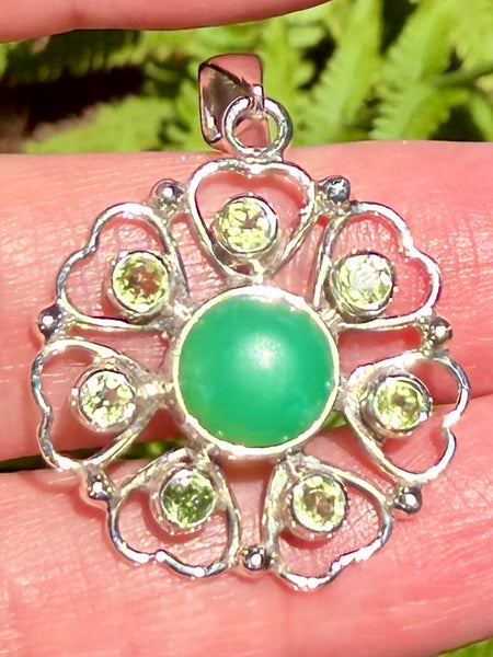 Chrysoprase and Peridot Pendant - Morganna’s Treasures