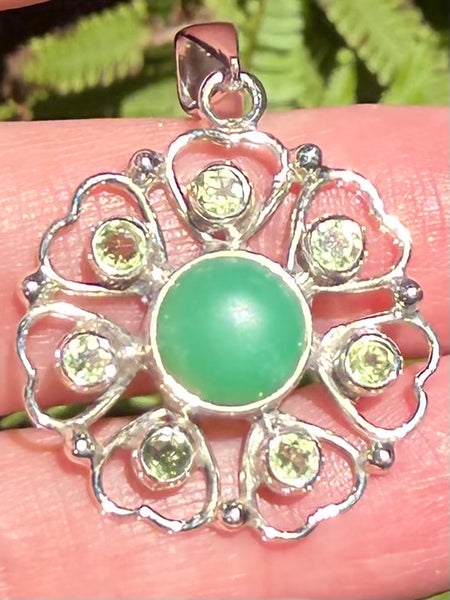 Chrysoprase and Peridot Pendant - Morganna’s Treasures
