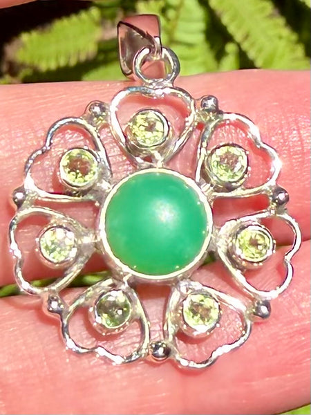 Chrysoprase and Peridot Pendant - Morganna’s Treasures