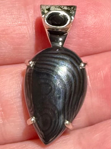 Psilomelane & Black Onyx Pendant - Morganna’s Treasures