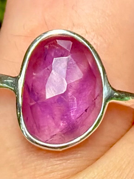 Faceted Amethyst Ring Size 8