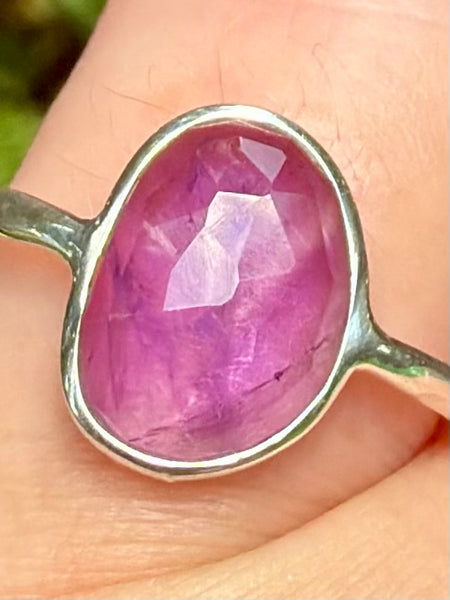 Faceted Amethyst Ring Size 8