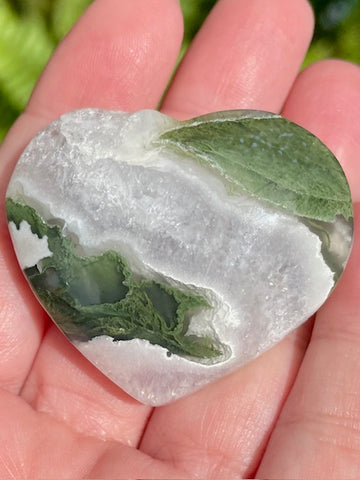 Moss Agate Heart - Morganna’s Treasures 