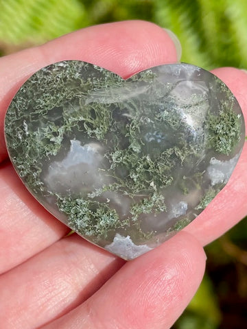 Moss Agate Heart - Morganna’s Treasures 