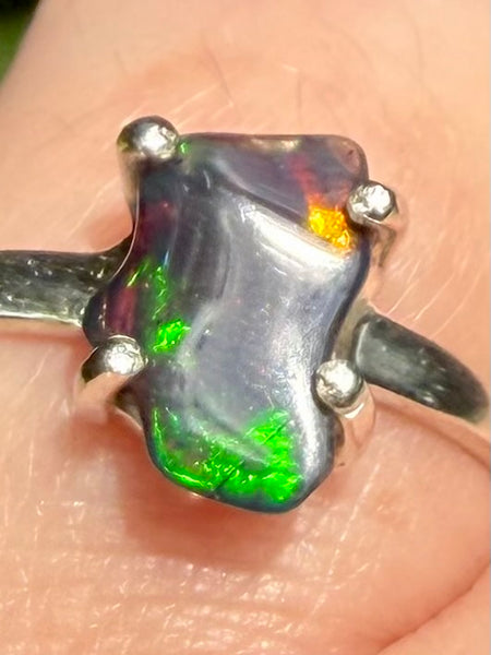 Chalama Black Opal Ring Size 6.5