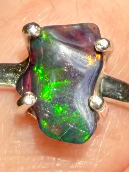 Chalama Black Opal Ring Size 6.5