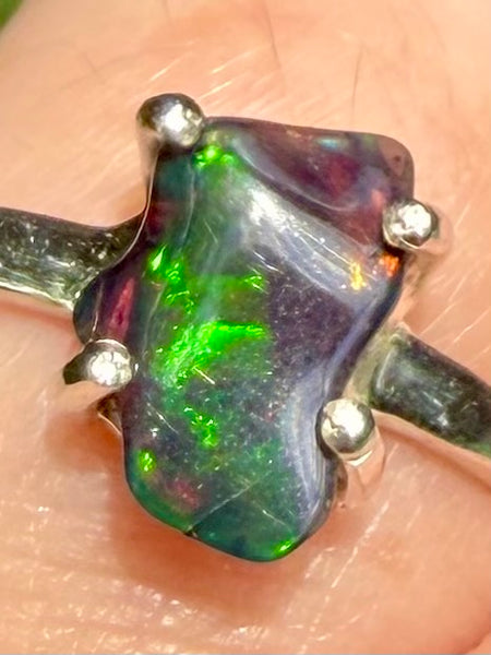 Chalama Black Opal Ring Size 6.5