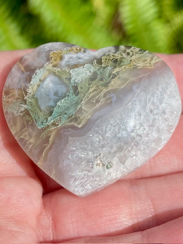 Moss Agate Heart - Morganna’s Treasures 