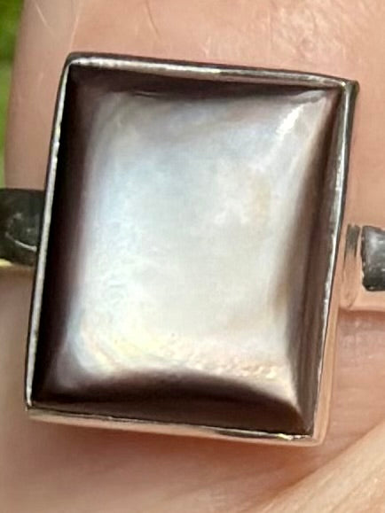 Black Mother of Pearl Ring Size 7