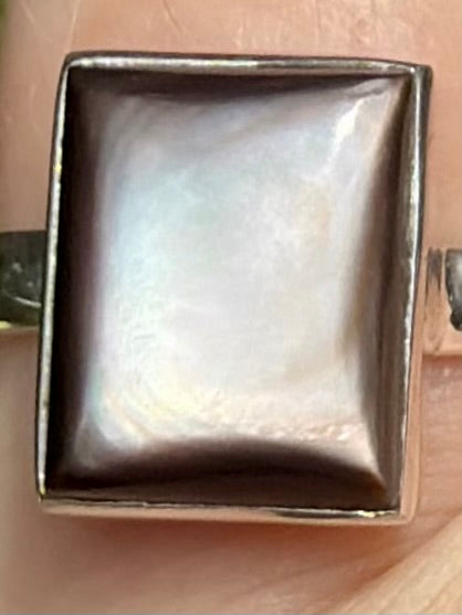 Black Mother of Pearl Ring Size 7