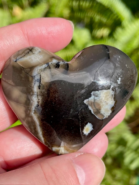 Fluorescent Volcano Agate Heart - Morganna’s Treasures 