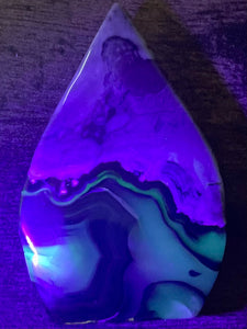 Stunning Fluorescent Volcano Agate Flame - Morganna’s Treasures 