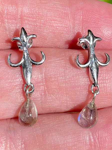 Anchor Labradorite Earrings - Morganna’s Treasures 